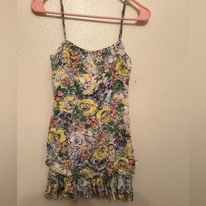 Boutique floral tight ruffle dress